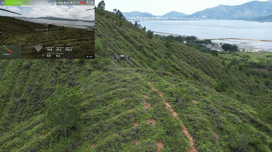 Suggested DJI Relay placement relative to pilot and aircraft