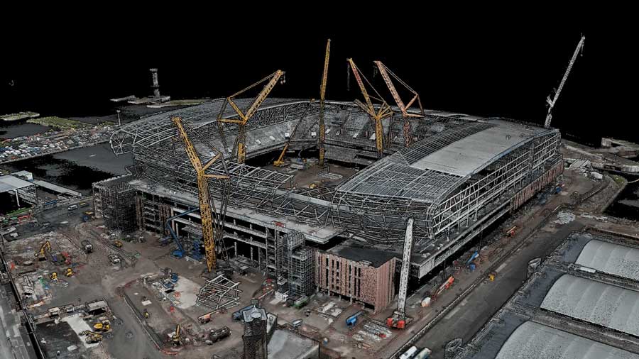Everton Stadium 3D mapping with DJI Terra