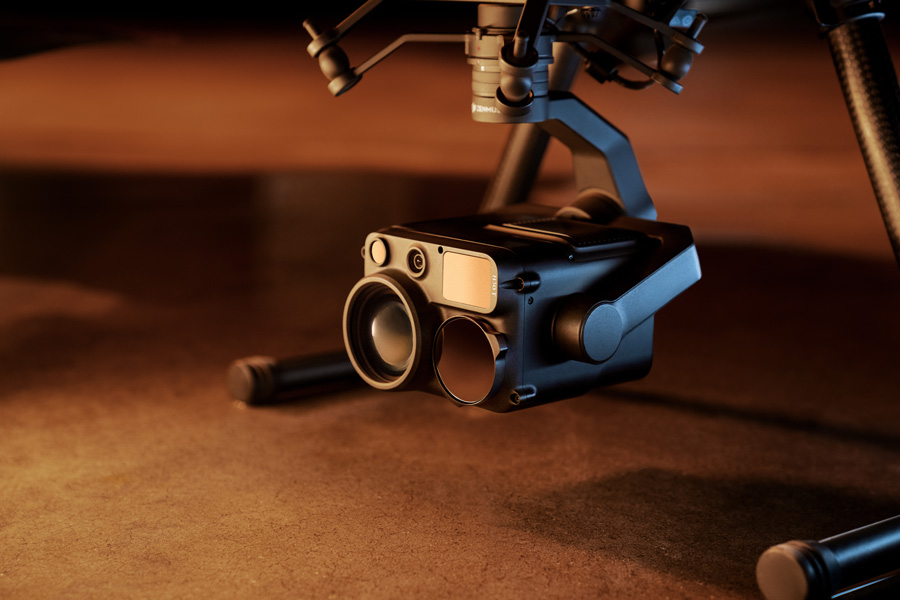 Zenmuse H30T thermal sensor in operation