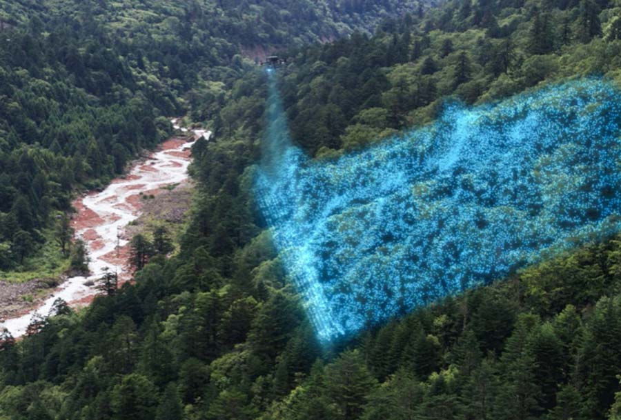 Zenmuse L2 inspecting infrastructure with dense point cloud output