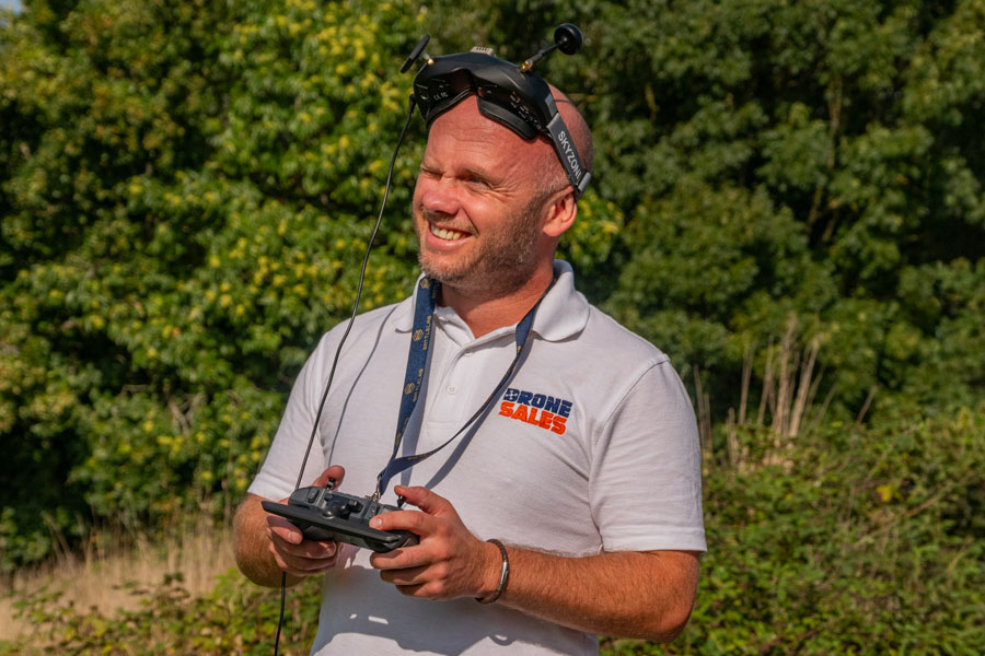 DJI drone flying in the UK