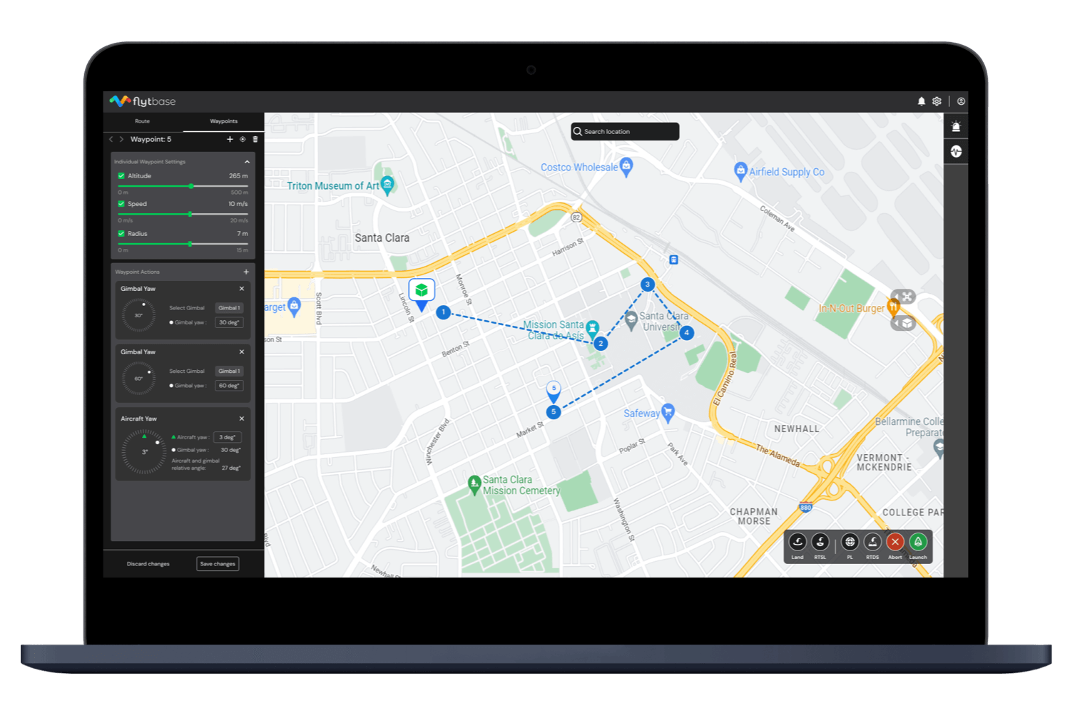 Drone fleet management software dashboard