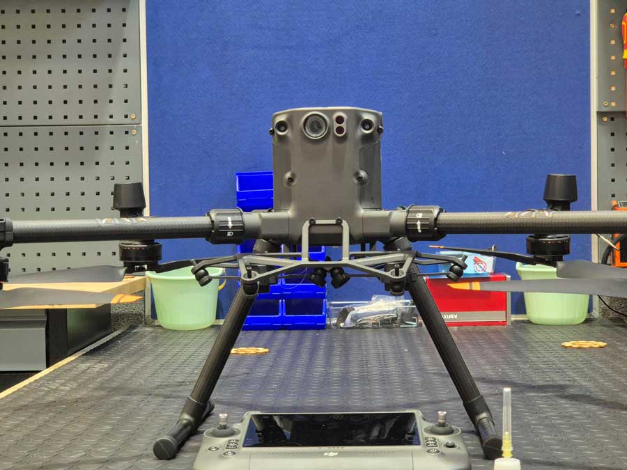 DJI Matrice 350 drone undergoing service, repair and maintenance