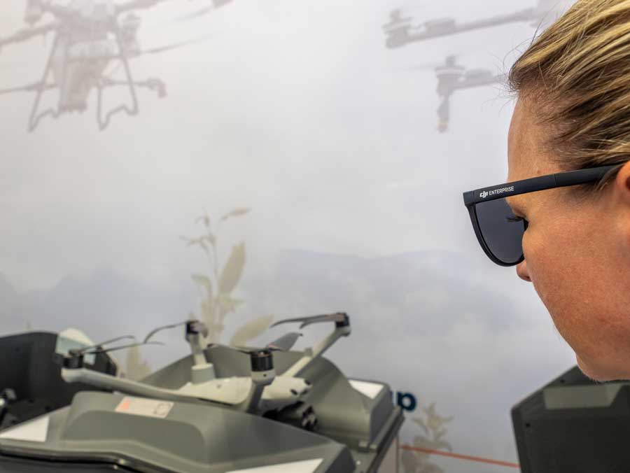 Drone Sales Mission Control monitoring screen