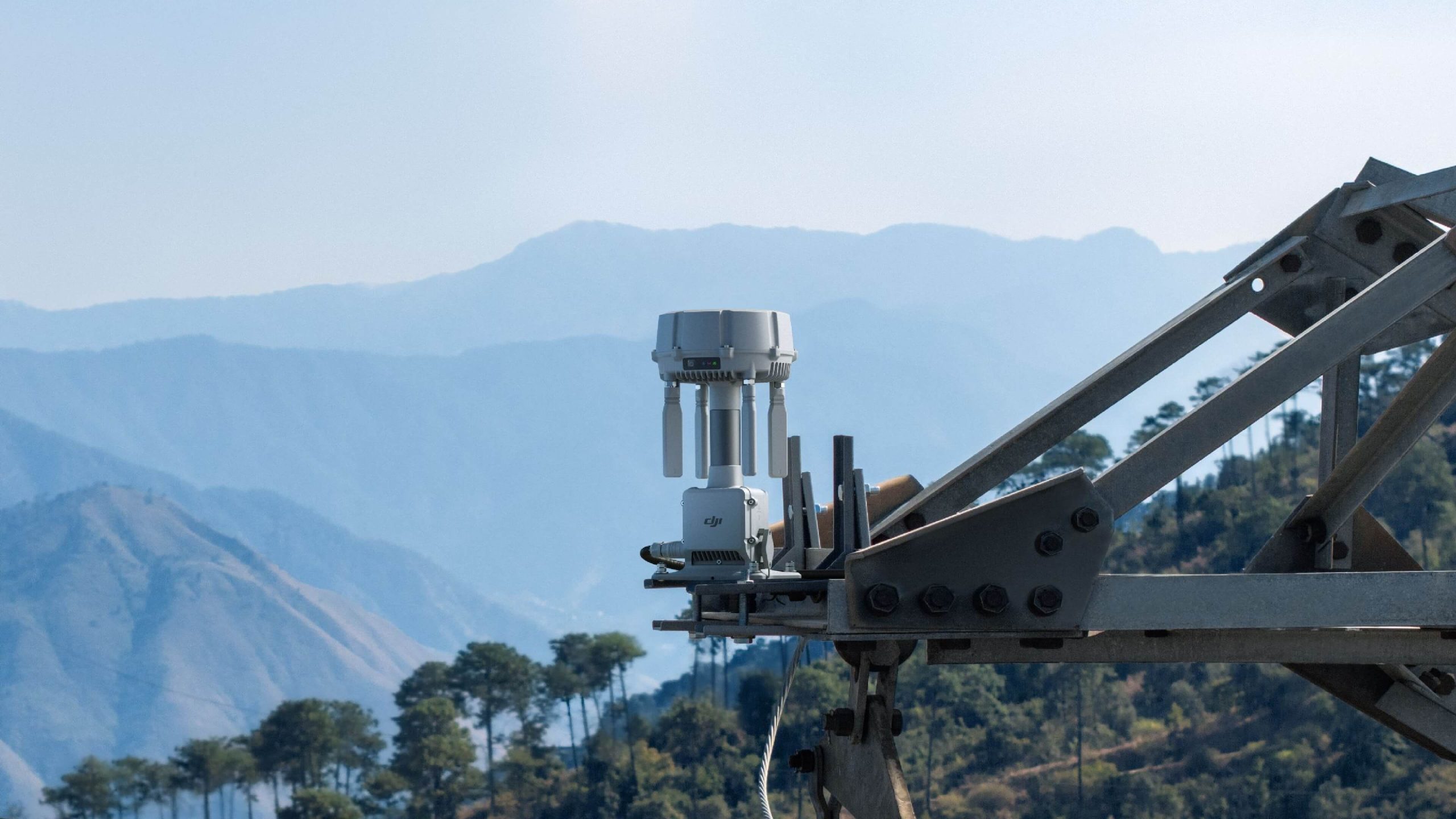 Close up view of the connection ports on the DJI O4 Ground Station