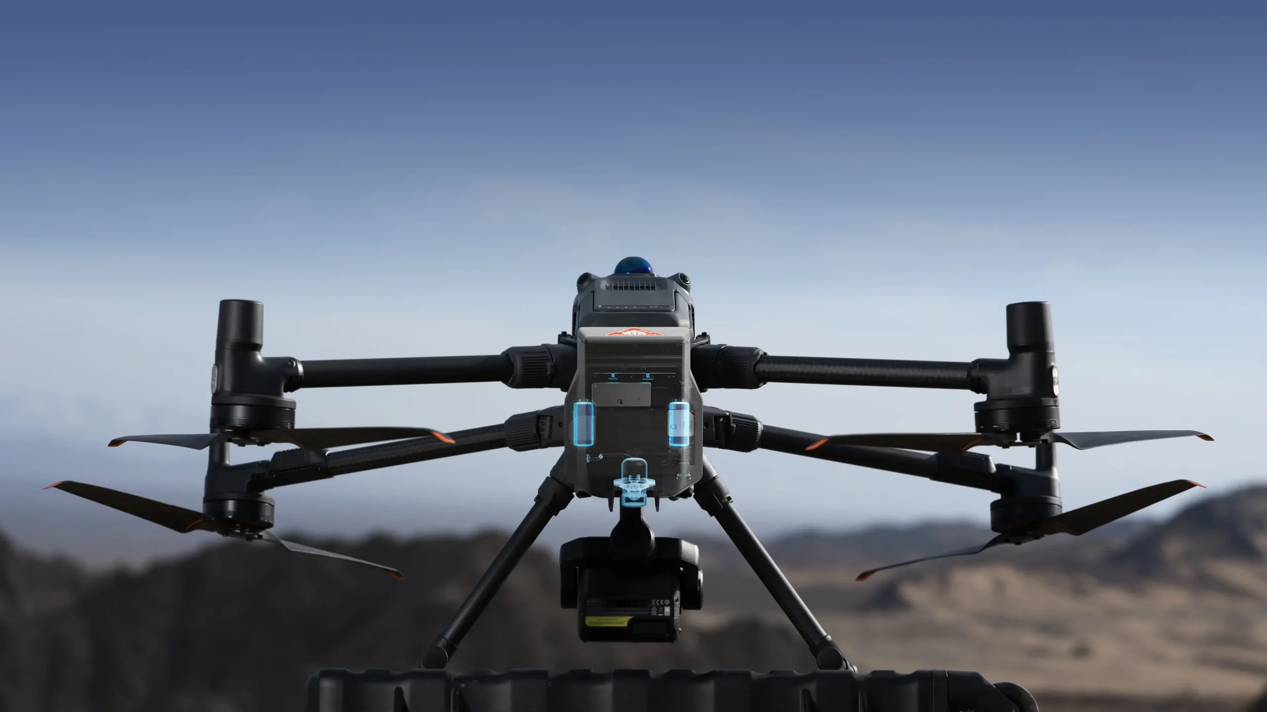 Close up of the pyrotechnic gas ejection canopy chamber on the DJI AP100