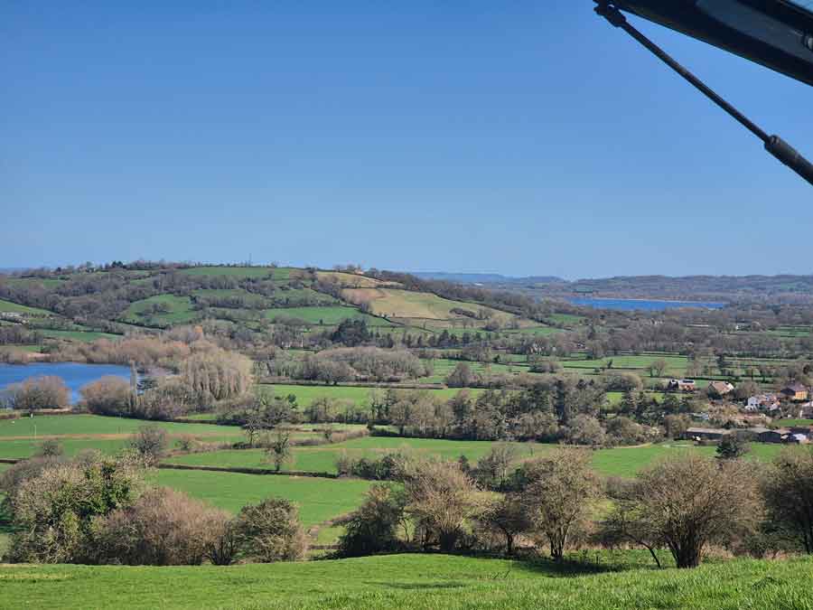 Agricultural field view during drone mapping project