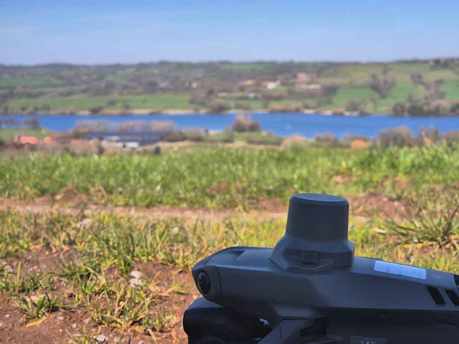 DJI Mavic 3 Multispectral with RTK module during agricultural mapping project