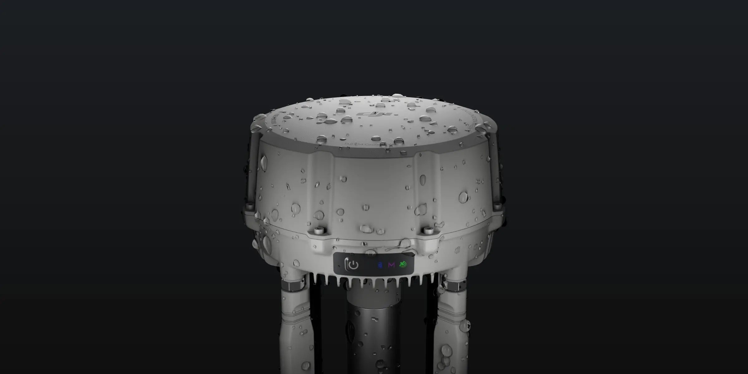 DJI O4 Ground Station deployed outdoors under harsh weather conditions