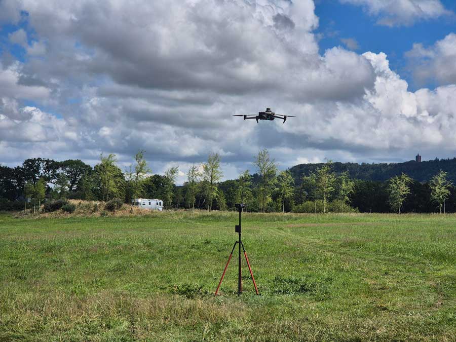 RTK drone mapping survey of a field and lake in the UK
